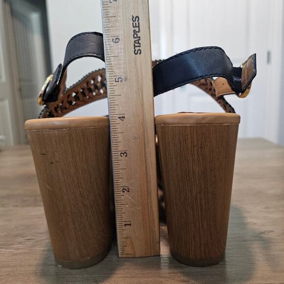 Tommy Hilfiger Rubena2 Wedge Sandals Women Sz 8.5 Blue Boho Chunky Festival - Picture 8 of 11